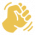 Small yellow fist icon graphic